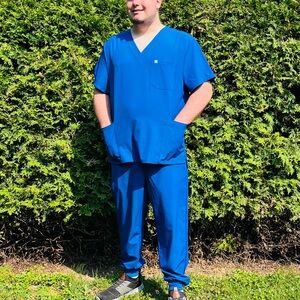 Royal Blue Scrub Set